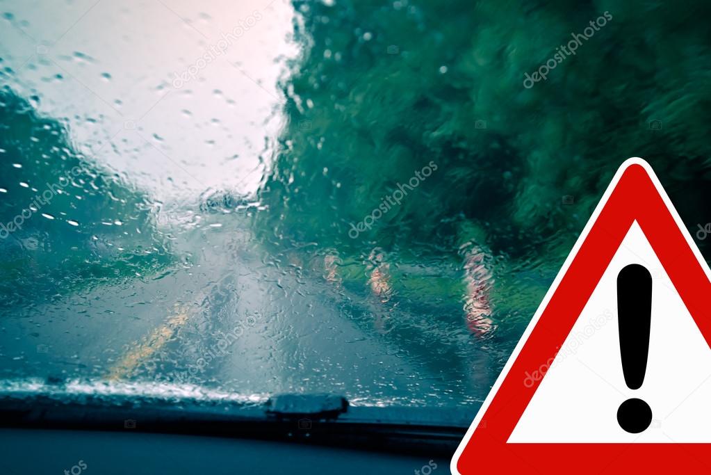 Bad Weather Driving - Caution