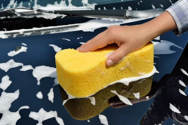 Car Care - Washing a Car by Hand — Stock Photo, Image