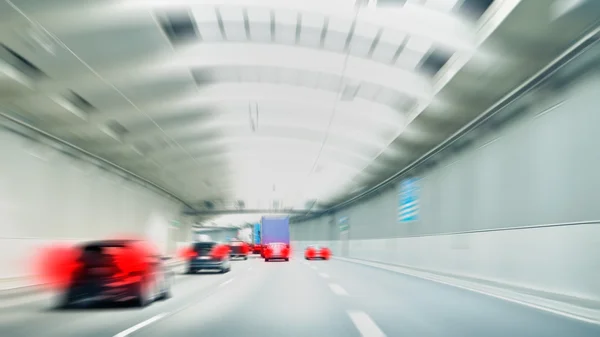 Městský tunel - dopravní zácpě — Stock fotografie