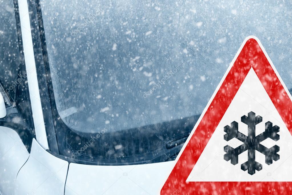 Winter Driving - Caution Ice and Snow