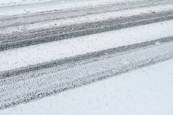 Fundo da estrada de Inverno — Fotografia de Stock