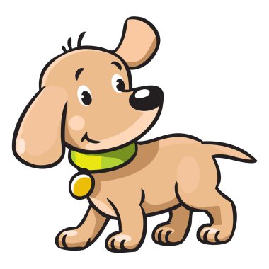 Funny puppy clipart