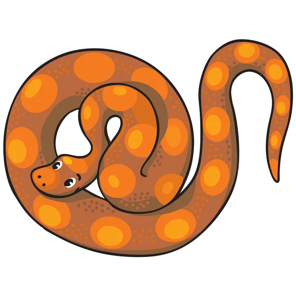 Ilustración vectorial infantil de serpiente . — Vector de stock