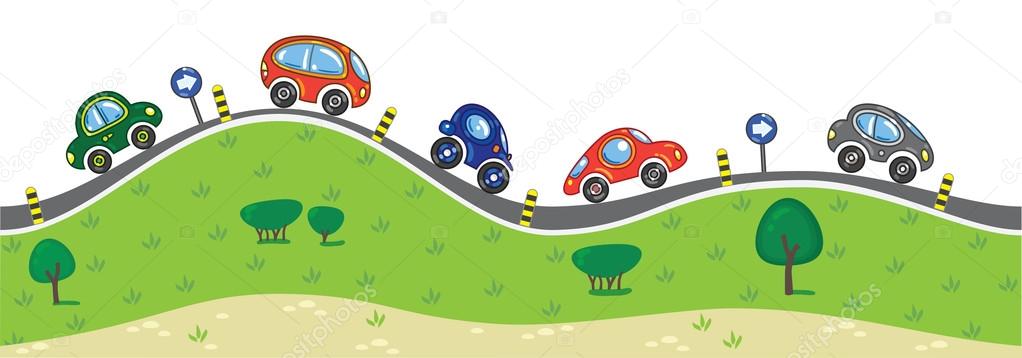 Cars on the road.