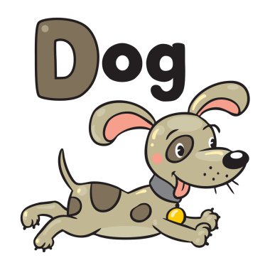 Küçük köpek ya da Abc için köpek yavrusu. Alfabe D