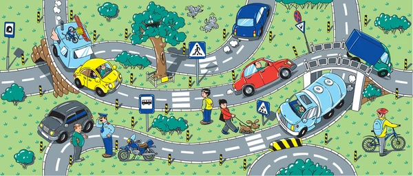 Büyük yol Dikişsiz desen veya arka plan