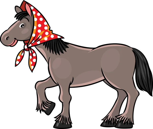 Cavalo engraçado — Vetor de Stock