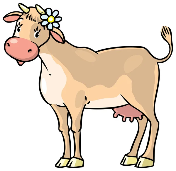 Vaca graciosa — Vector de stock