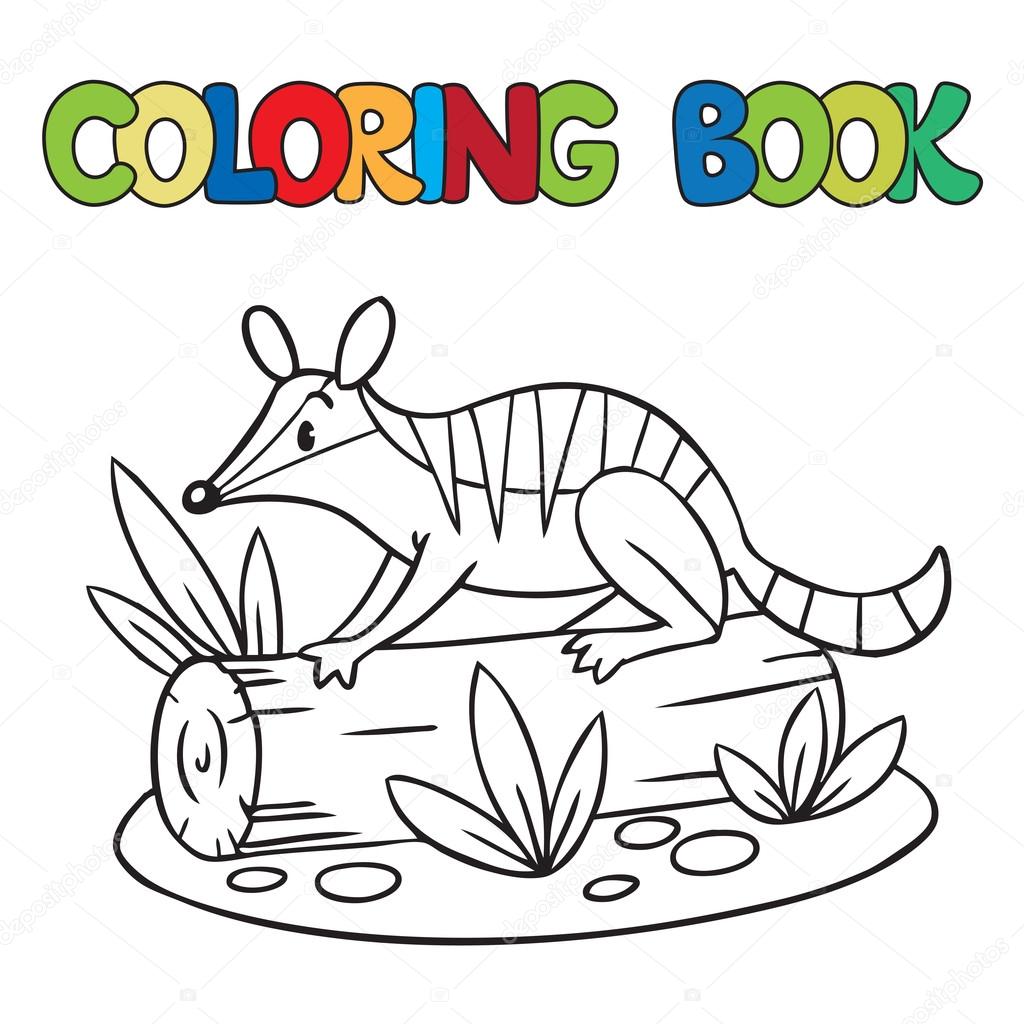 Coloring book of little numbat