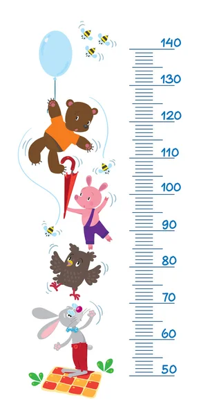 Komik hayvanlar metre duvarla