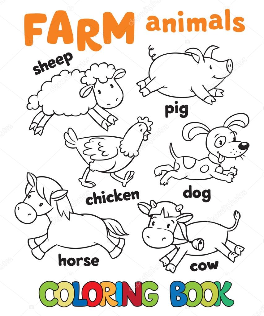 Desenhos para colorir, desenhar e pintar : Desenhos de animais para colorir,  cavalos e vacas