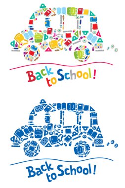 Back to school design template  clipart