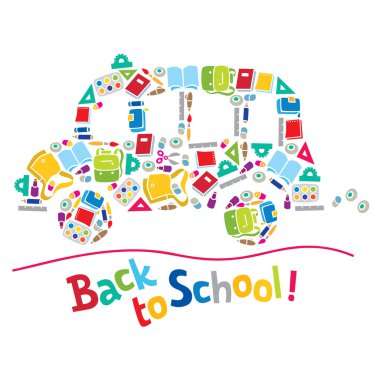 Back to school design template  clipart