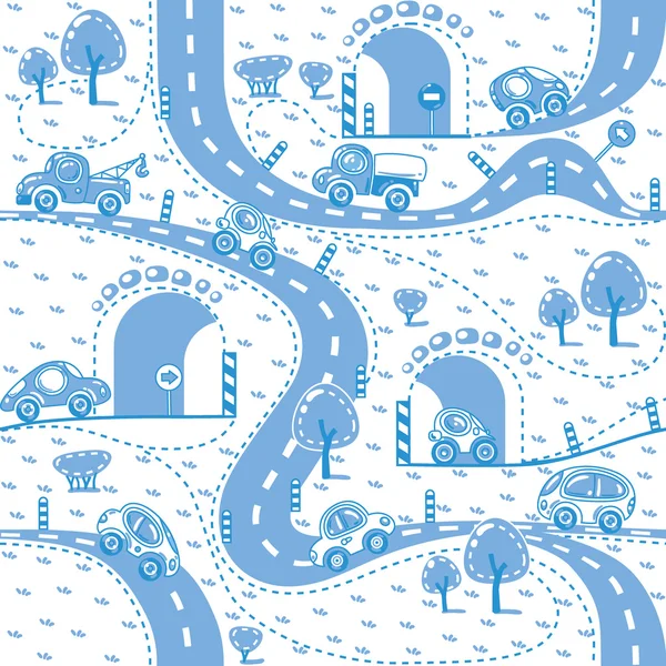 Araba yol üzerinde. seamless modeli.