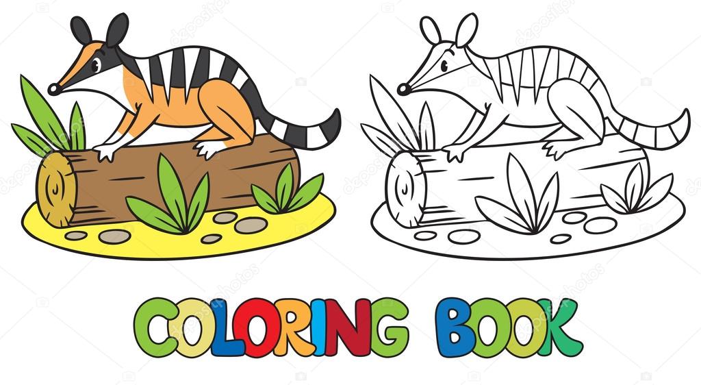 Coloring book of little numbat