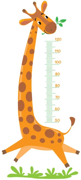 Giraffe meter muur — Stockvector