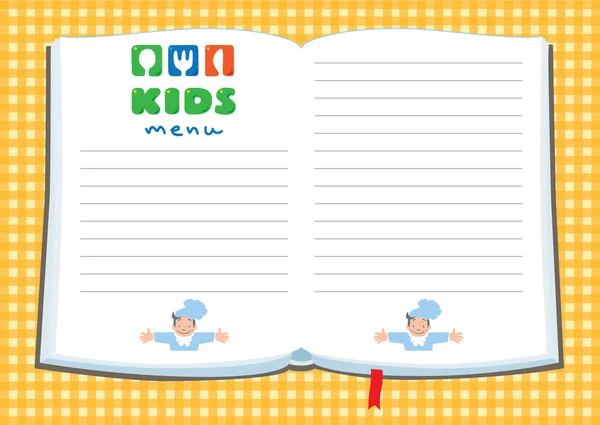 儿童菜单设计模板背景 — 图库矢量图片