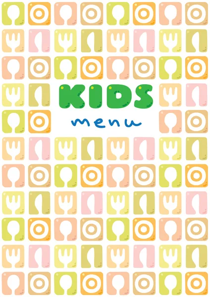 Modèle de conception fond ou couverture pour Menu Enfants — Image vectorielle