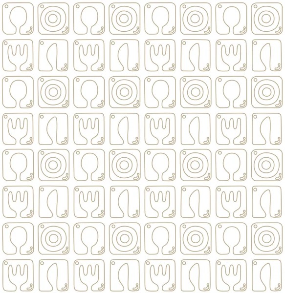 Seamless pattern with spoon, fork, plate and knife — Stock Illustration Seamless pattern with spoon, fork, plate and knife Royalty Free Stock Vectors