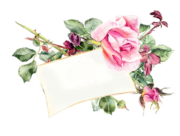 Рамка из роз. Свадебные рисунки . — стоковое фото