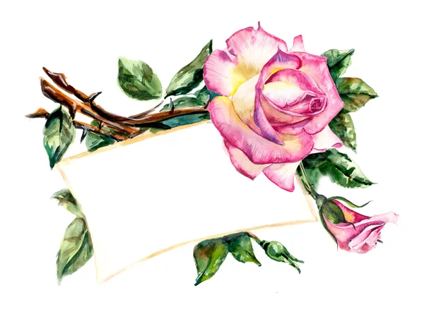 Frame from roses. Wedding drawings.
