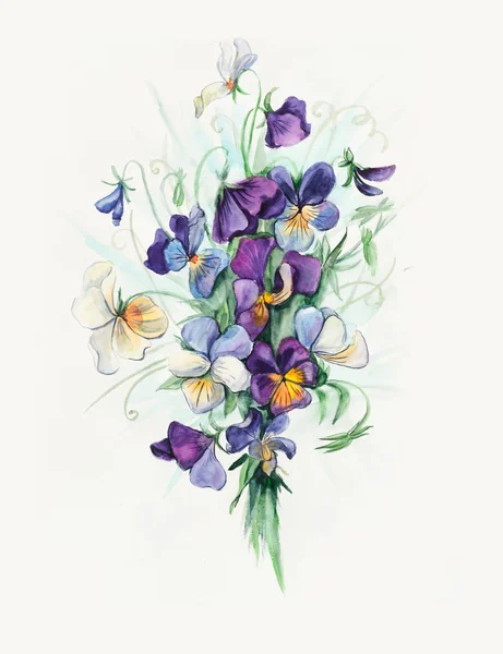 Bouquet di viole . — Foto Stock