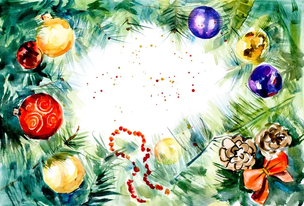 Noel çerçeve. Gözlük topları