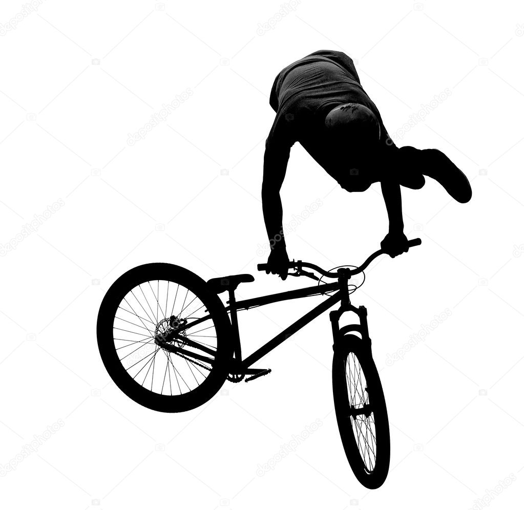 black bmx rider