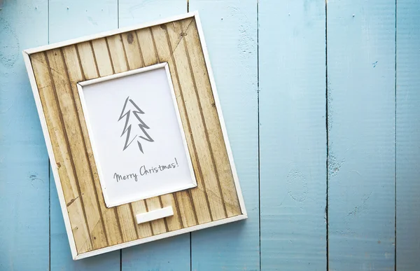 Tarjeta de felicitación NAVIDAD DE LA MISERICORDIA sobre fondo de madera antigua vintage —  Fotos de Stock