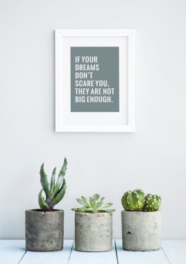 MOTIVATIONAL POSTER WITH SUCCULENTS