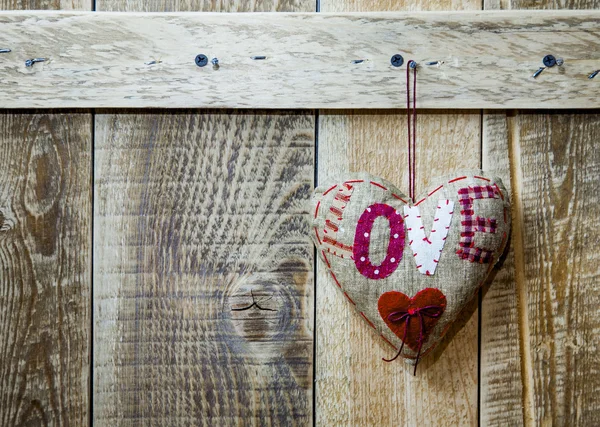 Handmade heart hanging — Stock Photo, Image