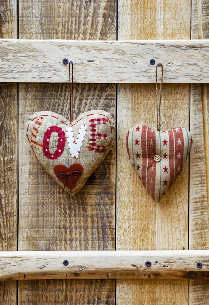 Two hearts hanging — Stock Photo, Image