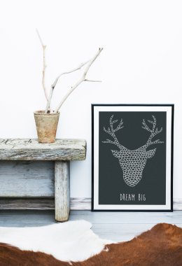 Hipster İskandinav tarzı oda iç