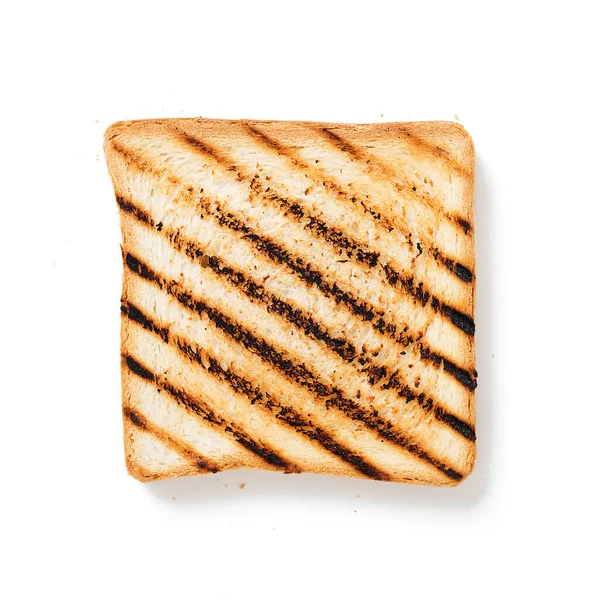 Scheibe Toastbrot Isoliert Auf Weißem Hintergrund — Stockfoto