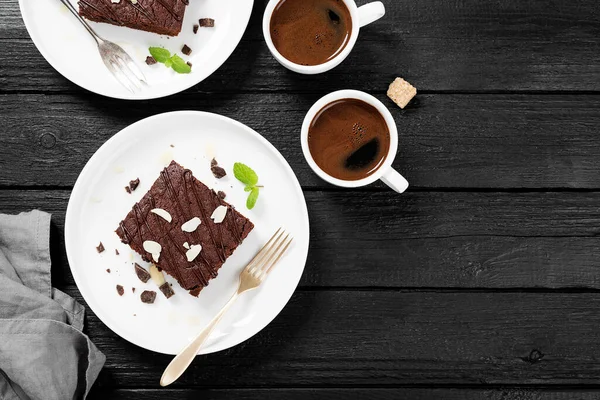 Homemade Brownie Dark Chocolate — Stock Photo, Image