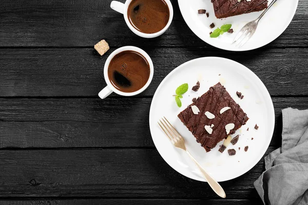 Homemade Brownie Dark Chocolate — Stock Photo, Image