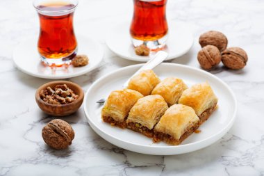 Cevizli Baklava. Türk geleneksel tatlısı.