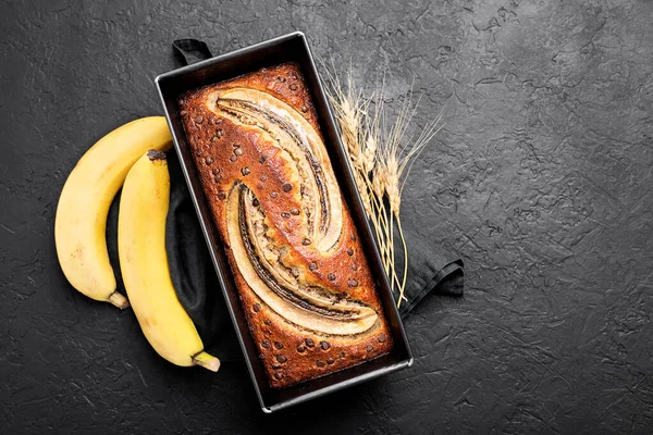 Домашний Здоровый Банановый Хлеб Торт Завтрак — стоковое фото