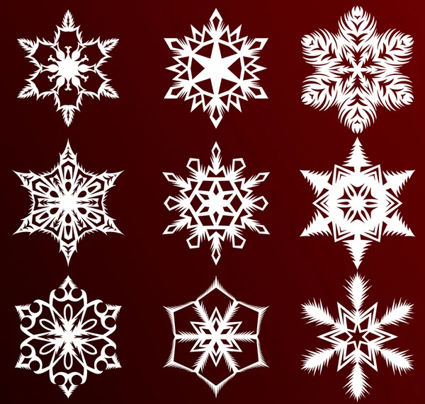 Flocons de neige de Noël — Image vectorielle