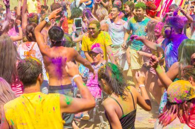 Kazakistan, Almaty - Ağustos, 2015: Geçersiz kutluyor bayram tatil altıncı etnik Festivali Foure