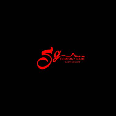 ilk el yazısı logo şablonu vektörü