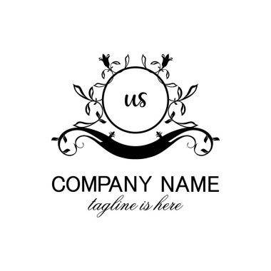 Güzellik vektörü ilk logosu, ilk imzadan oluşan el yazısı logosu, düğün, moda, butik, çiçek ve botanik..