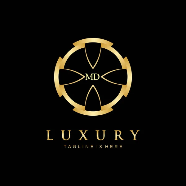 Levél Kezdeti Royal Luxury Logo Sablon — Stock Vector
