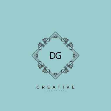 İlk imzalı el yazısı logosu, ilk imza, düğün, moda, mücevher, butik, çiçek ve botanik. Herhangi bir şirket veya işletme için yaratıcı şablona sahip..