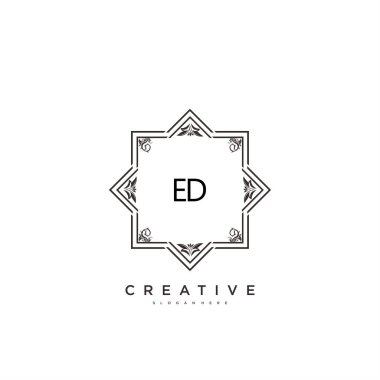 İlk imzadan oluşan el yazısı logosu, düğün, moda, mücevher, butik, çiçek ve botanik. Herhangi bir şirket veya işletme için yaratıcı şablona sahip..