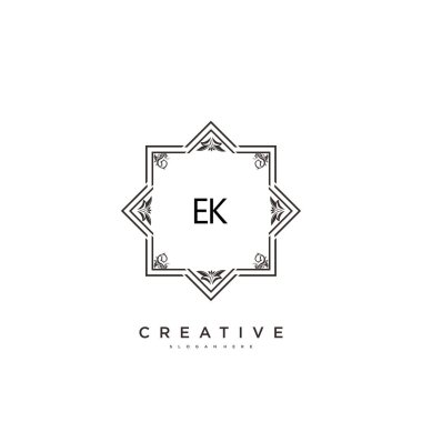 İlk imza, düğün, moda, mücevher, butik, çiçek ve botanik gibi her şirket için yaratıcı şablona sahip ilk el yazısı logosu, el yazısı sanatı, EK.