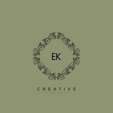 İlk imza, düğün, moda, mücevher, butik, çiçek ve botanik gibi her şirket için yaratıcı şablona sahip ilk el yazısı logosu, el yazısı sanatı, EK.