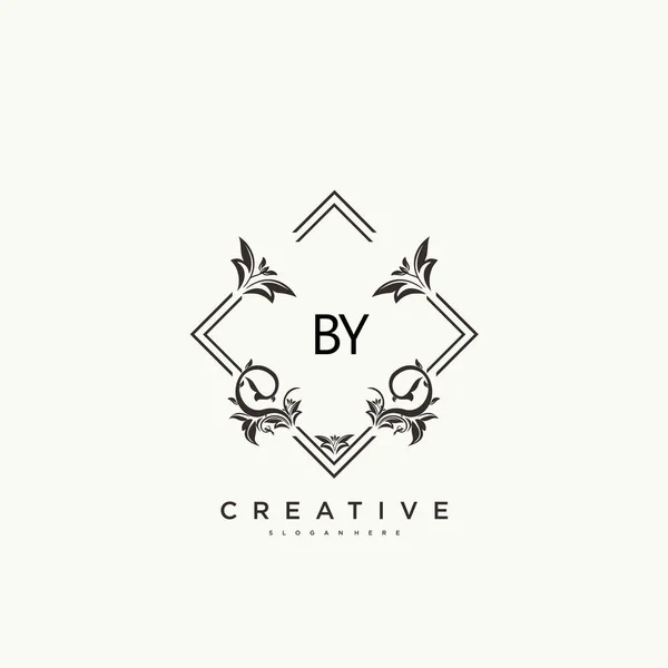 Inicial Por Monograma Beleza Design Logotipo Elegante —  Vetores de Stock