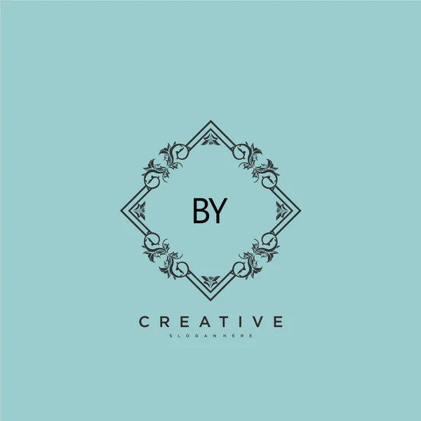 Inicial Por Monograma Beleza Design Logotipo Elegante — Vetor de Stock