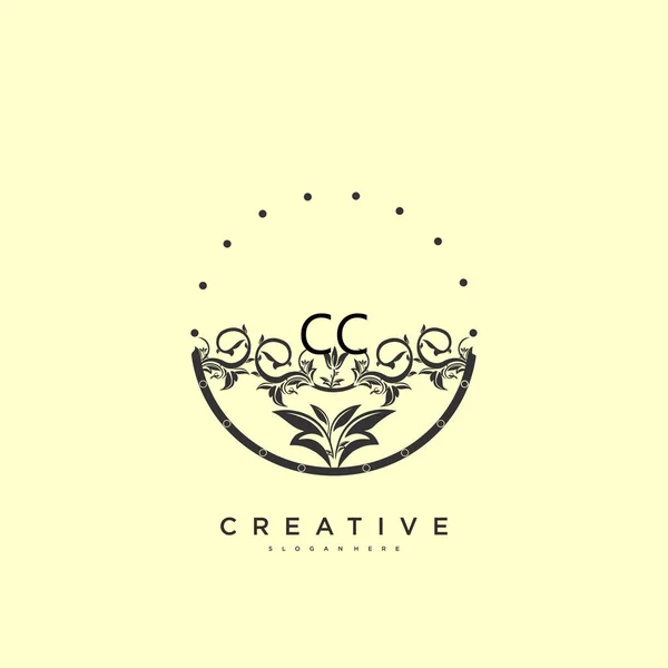 Beauty Vector Eerste Logo Kunst Handschrift Logo Van Eerste Handtekening — Stockvector